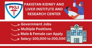 Read more about the article New Jobs in PAKISTAN KIDNEY AND LIVER INSTITUTE AND RESEARCH CENTER Dec 2023