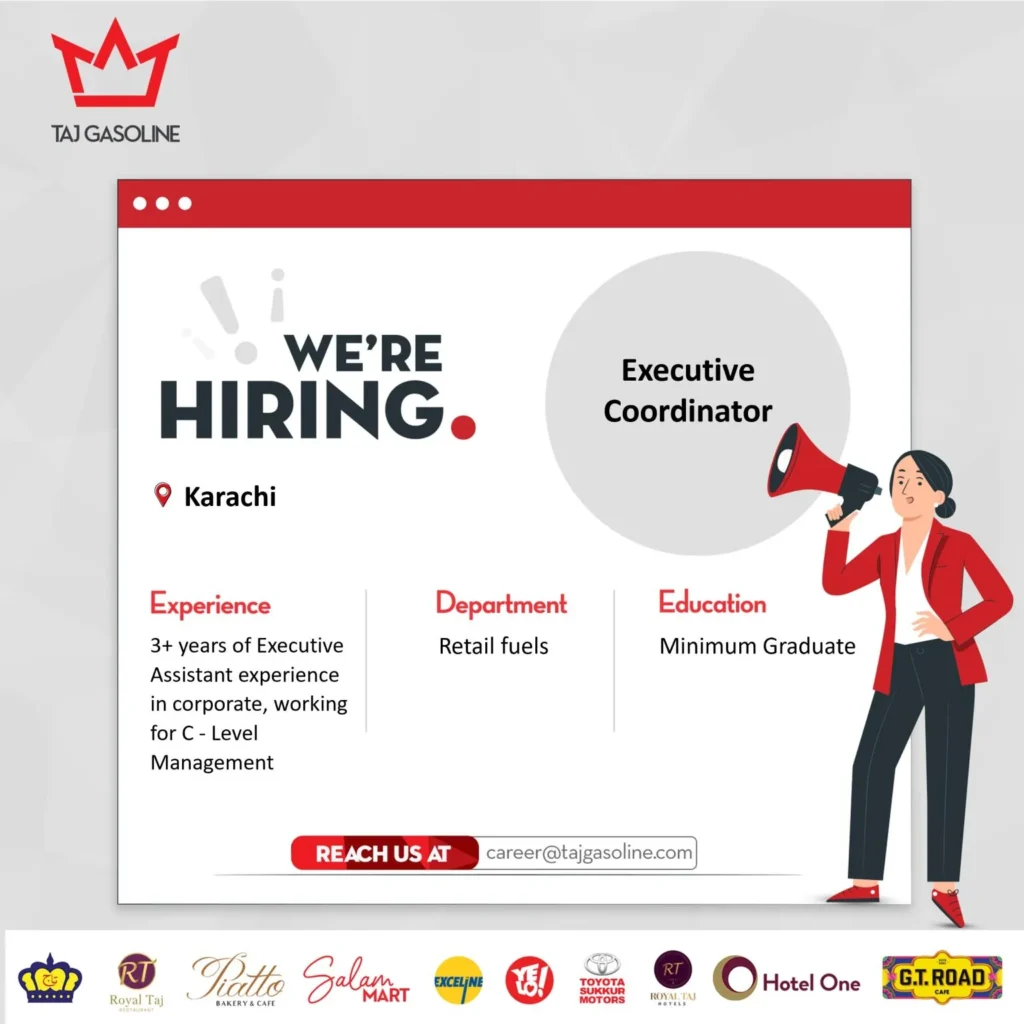 Executive Coordinator at Taj Gasoline